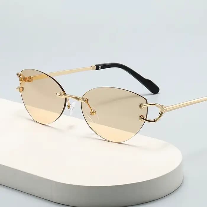 Lunettes de soleil sans monture tendance pour femme 2026 – Marque de luxe