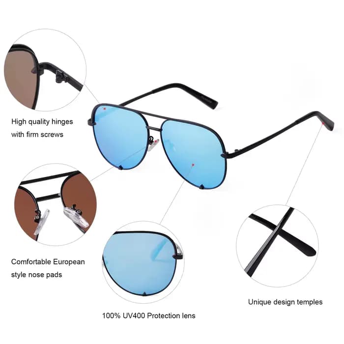 Happator-Lunettes de soleil rétro pour hommes et femmes