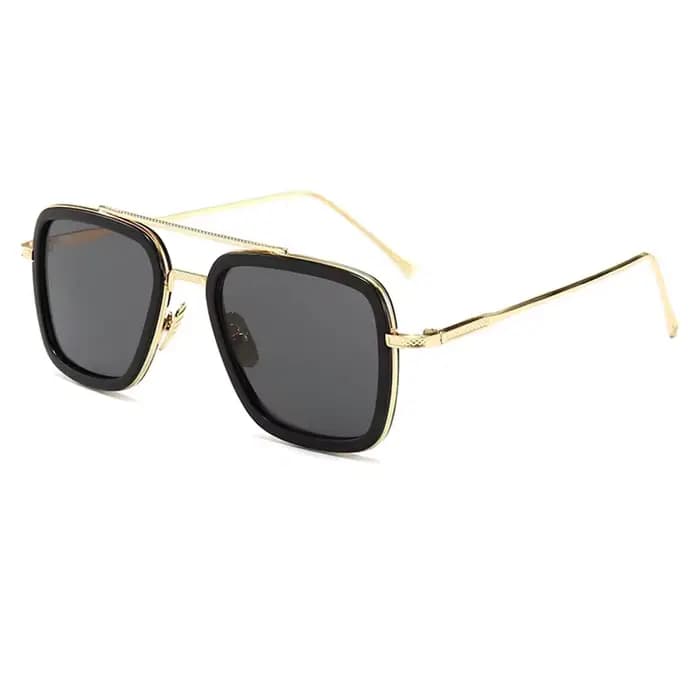 Marque Design Tony Stark carré lunettes de soleil pour hommes femmes mode Vintage classique plage voiture conduite UV400