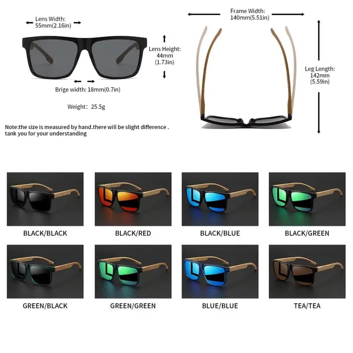 Nouvelles lunettes de soleil carrées à la mode
