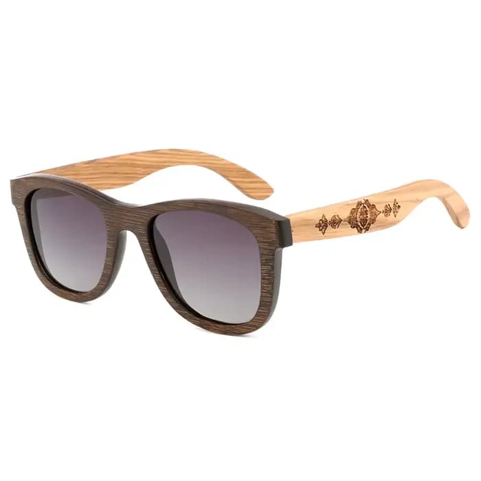 Lunettes de soleil en bambou naturel pour femmes et hommes