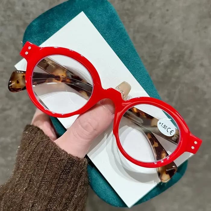 Lunettes de presbytie à monture ronde rétro littéraire pour femmes