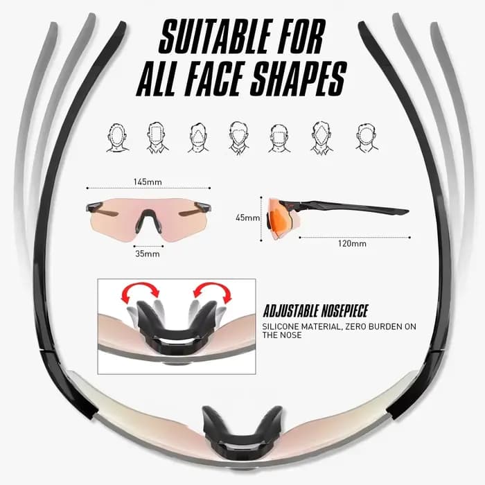 Kapvoe UV400 hommes lunettes de cyclisme