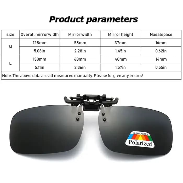 Lunettes de soleil polarisées Clip 2Pcs Set Myopie