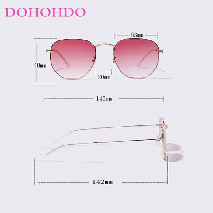 DOBathroom HDO-Lunettes de soleil rétro carrées pour femmes et hommes