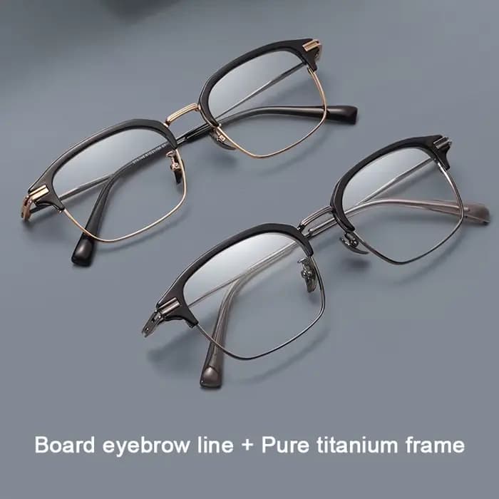 Réplique de luxe Design de marque Browline lunettes carrées cadre hommes