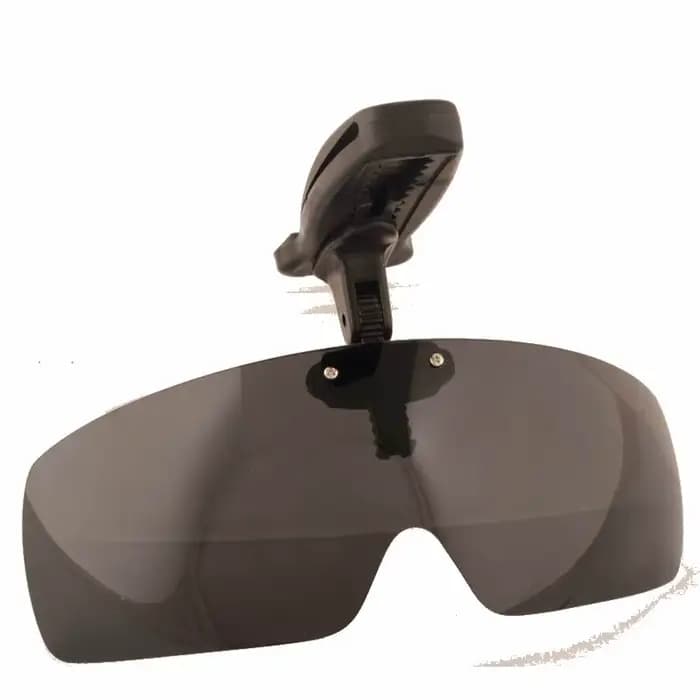 Lunettes de soleil de pêche avec clip anti-UV polarisées vin
