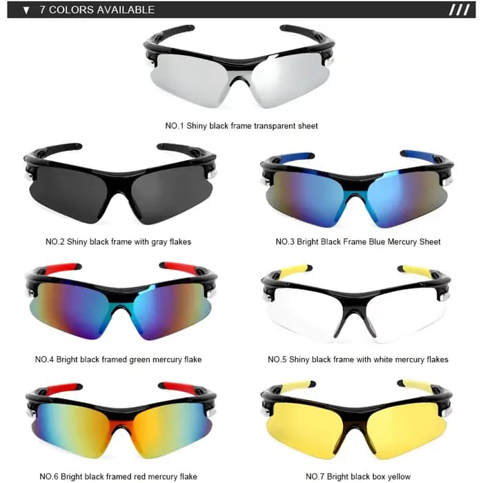 RIDERACE Sport Hommes Lunettes De Soleil Route Vélo