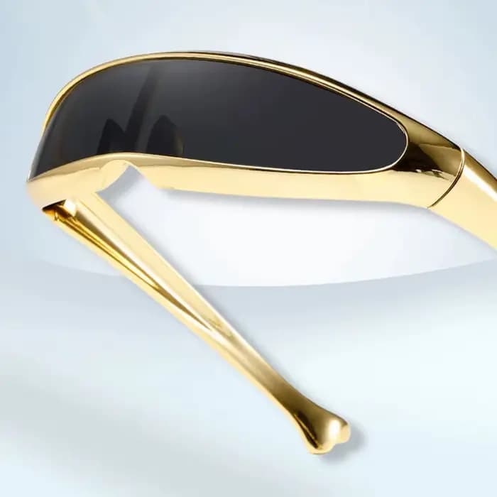 Lunettes de soleil futuristes plaquées personnalisées