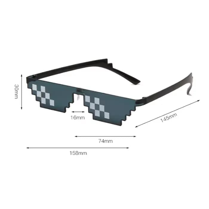 Lunettes de soleil rétro en mosaïque pour hommes