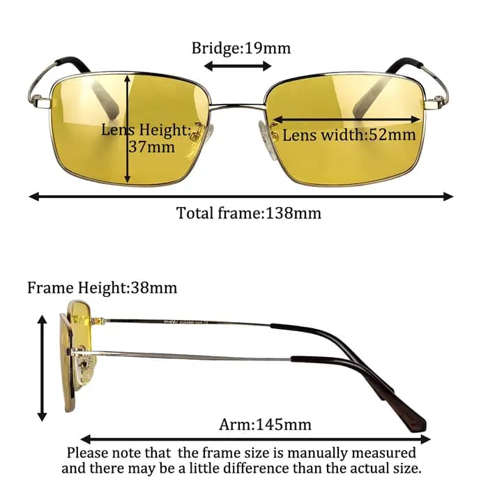 Lunettes de soleil à lentille jaune Y2k
