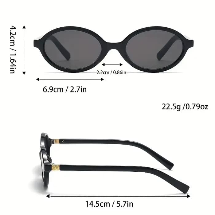 Lunettes de soleil ovales rétro pour hommes et femmes