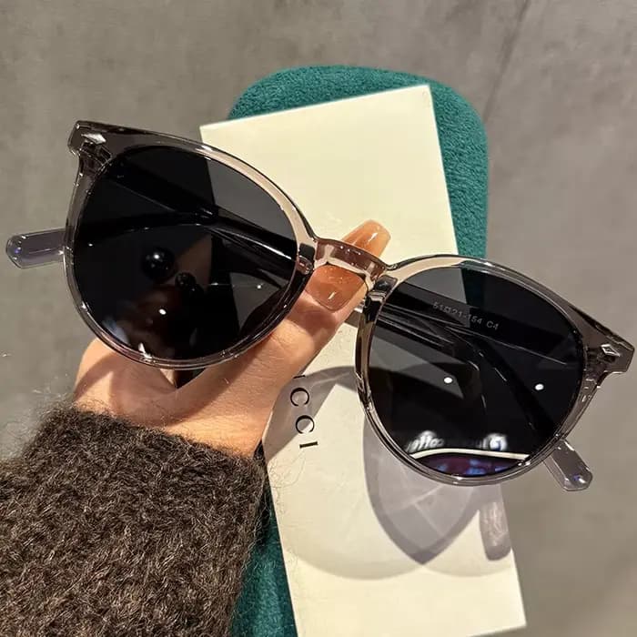 CLLOIO Lunettes de soleil rondes pour femmes