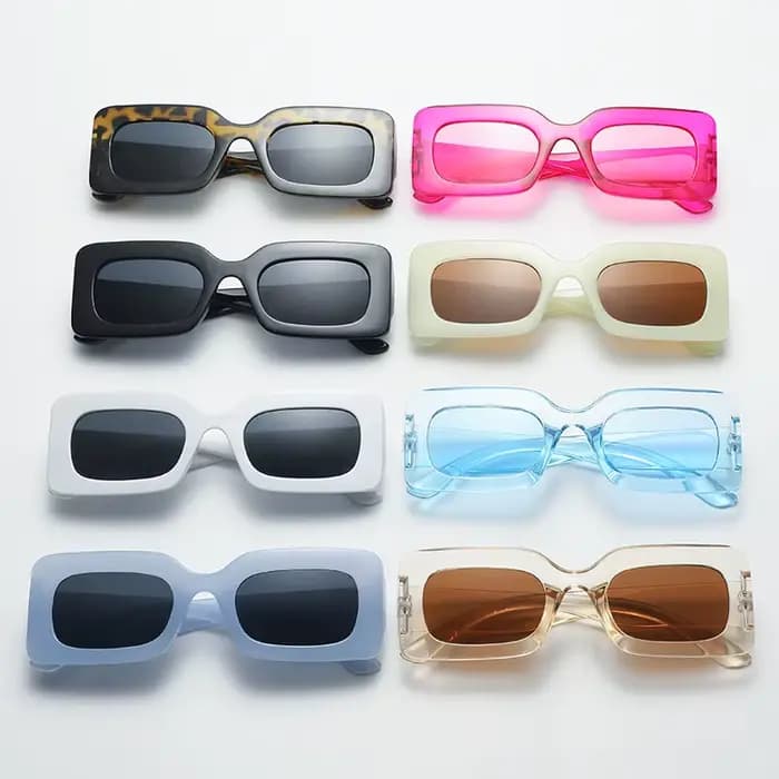 Lunettes de soleil à monture rectangulaire pour femmes