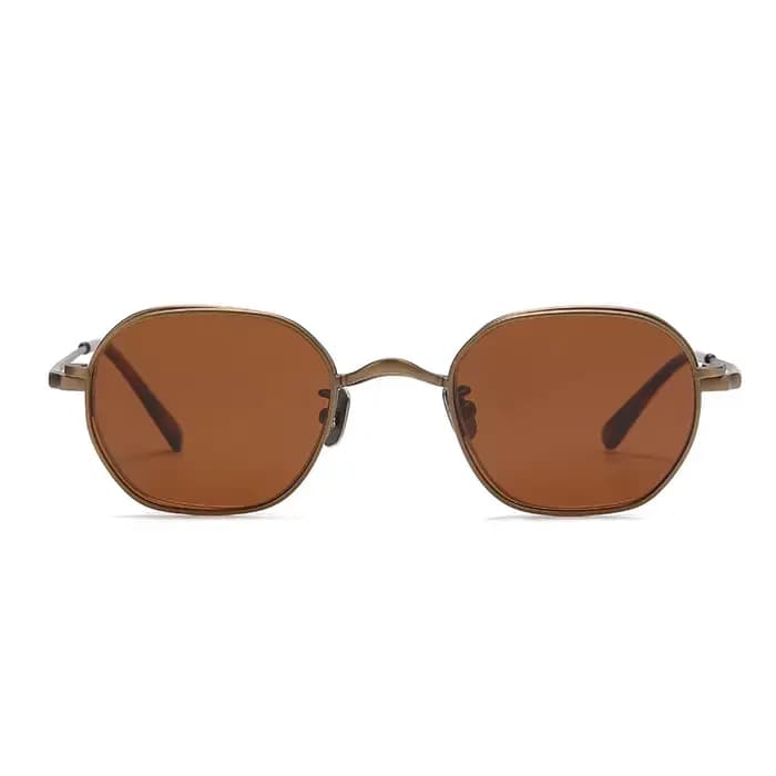 Nouvelles Lunettes Magnétiques Homme Clip-On Rétro Polygone Titane Pur Semi-Cerclées Pêche Polarisées