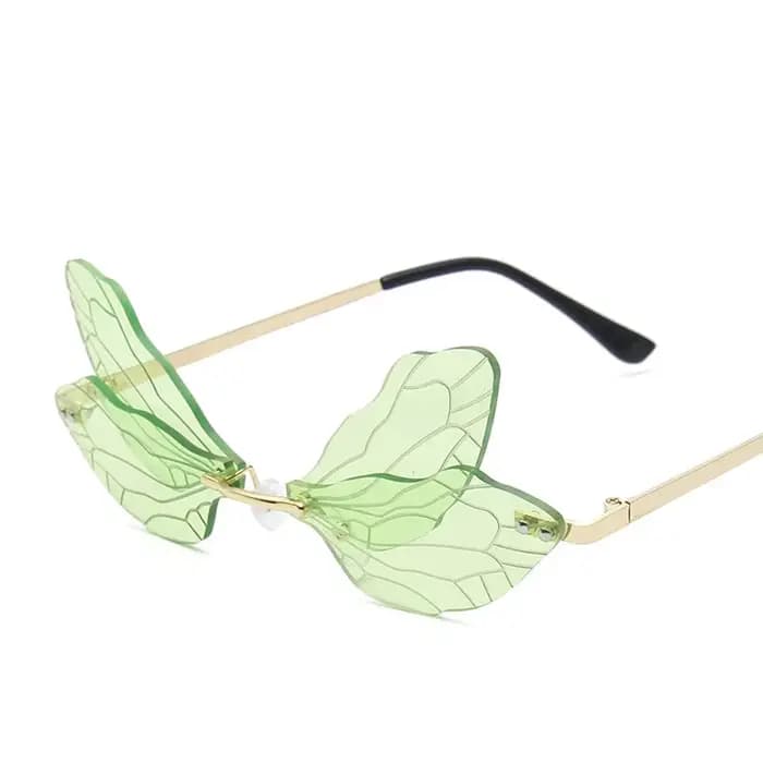 Lunettes de soleil vintage avec ailes de libellule pour homme et femme