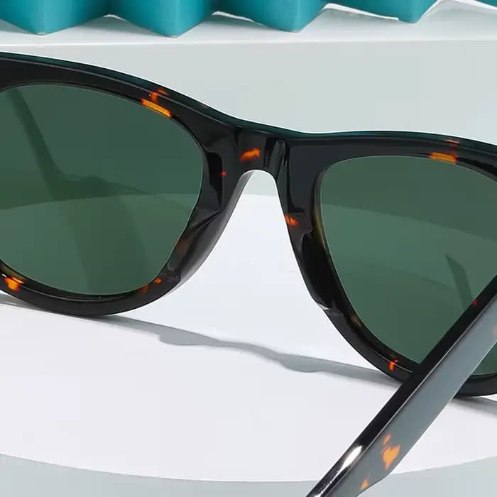Lunettes de soleil inclinables classiques lentille en verre