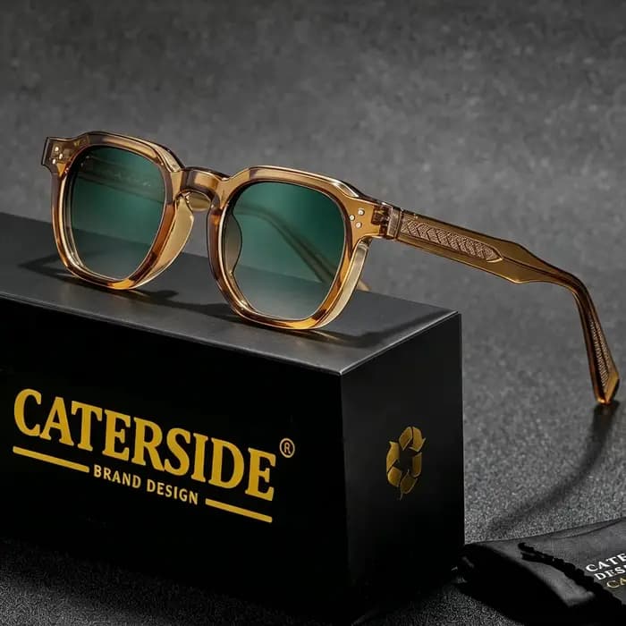 CATERSIDE nouvelles lunettes de soleil carrées rétro Punk hommes petite monture conception personnalisée