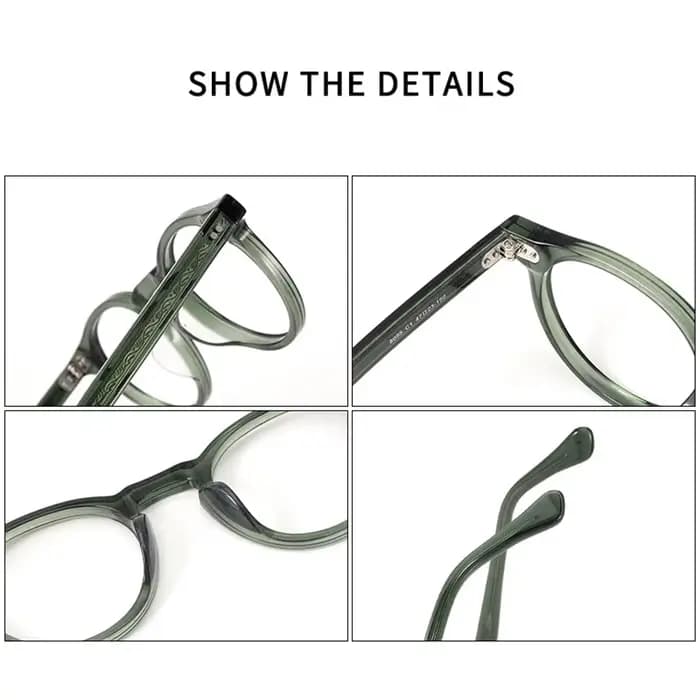 Lunettes rondes en acétate pour hommes et femmes