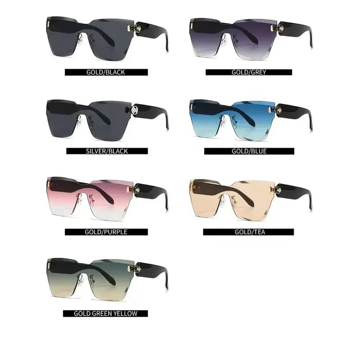 Lunettes de soleil Vintage sans bords pour hommes et femmes