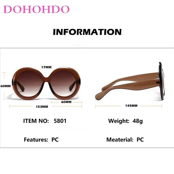 DOBathroom HDO-Lunettes de soleil vintage pour hommes et femmes
