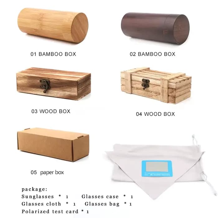 Lunettes de soleil rondes en bois de bambou pour femmes et hommes