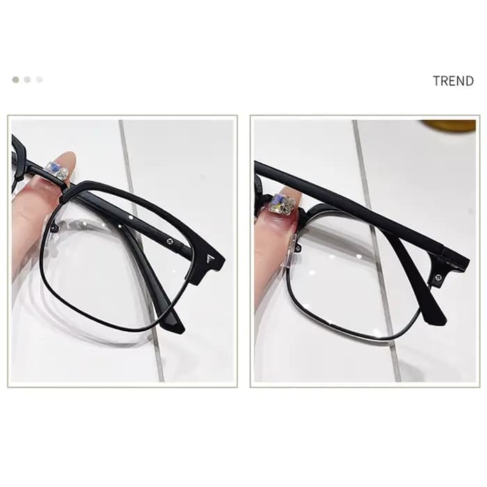 KLASSNUM hommes lunettes photochromiques demi-monture fini myopie