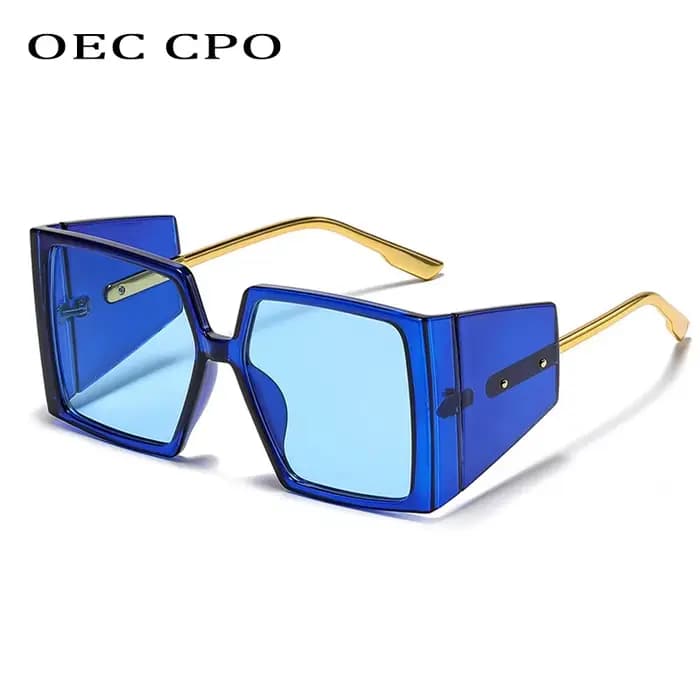OEC CPO – lunettes De Soleil Vintage Punk carrées pour femmes