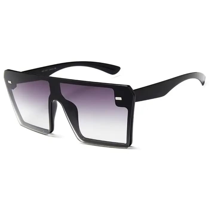 Lunettes de soleil carrées respirantes noires en plastique pour hommes et femmes