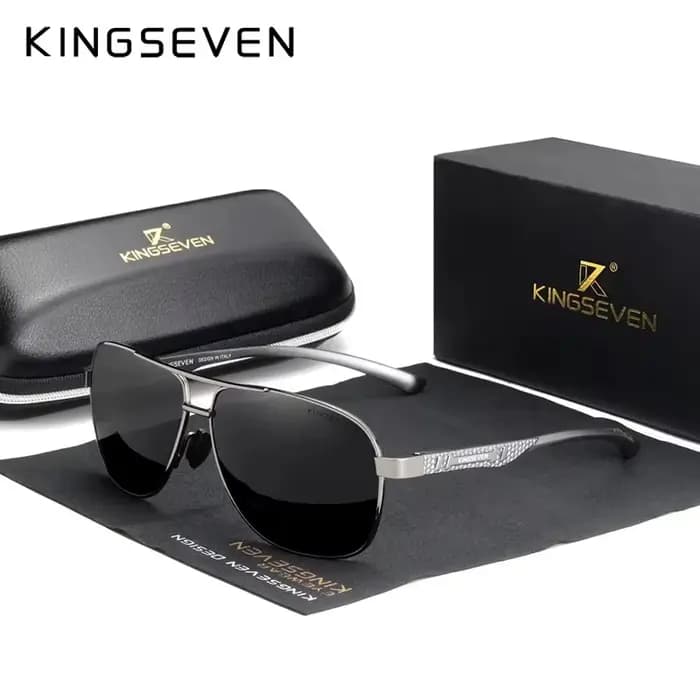 KINGSEVEN lunettes de soleil polarisées en aluminium hommes UV400 HD lentille pilote Protection des yeux