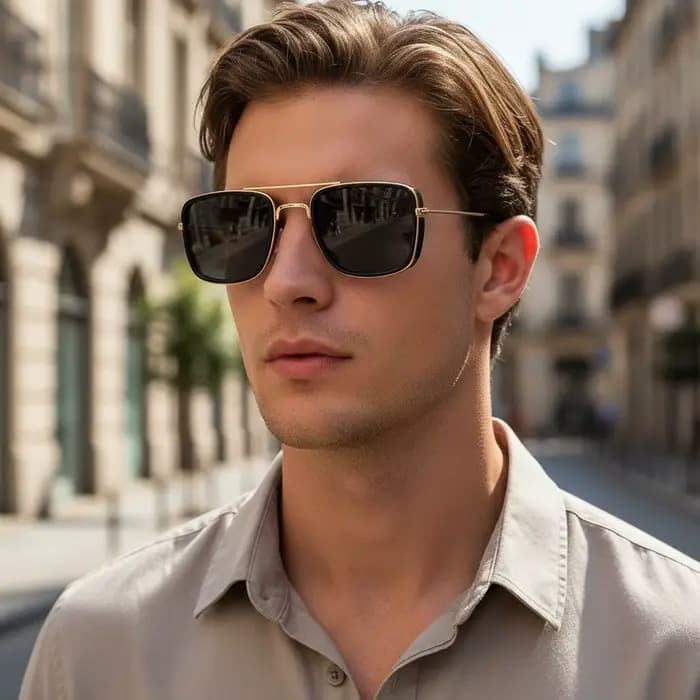Lunettes de soleil carrées pour hommes et femmes