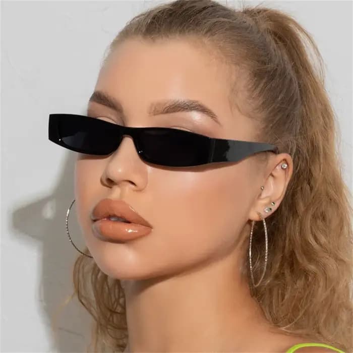 Petites lunettes de soleil rectangulaires pour femmes et hommes