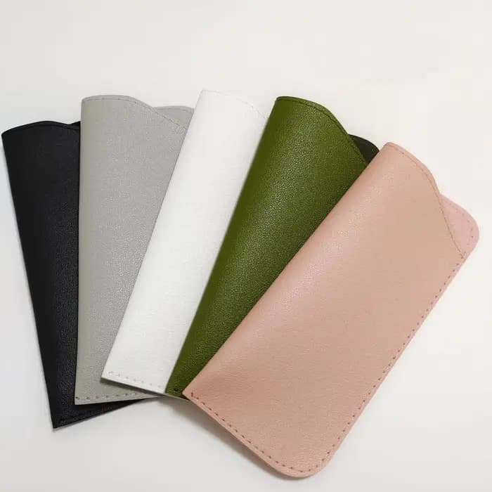 1pc sac à lunettes souple mode PU cuir