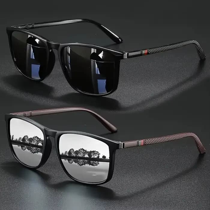 2/3 paires de lunettes de soleil de luxe carrées vintage pour hommes et femmes