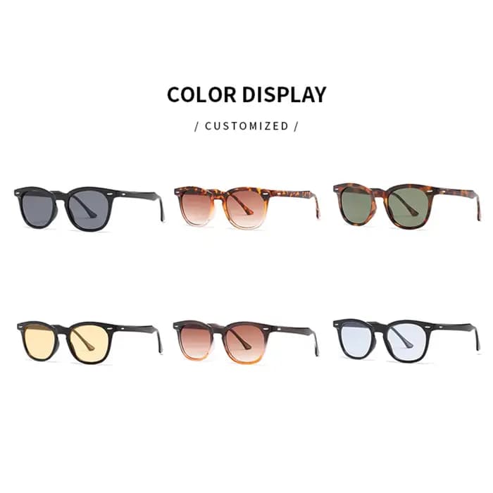Lunettes de soleil carrées rétro pour hommes et femmes