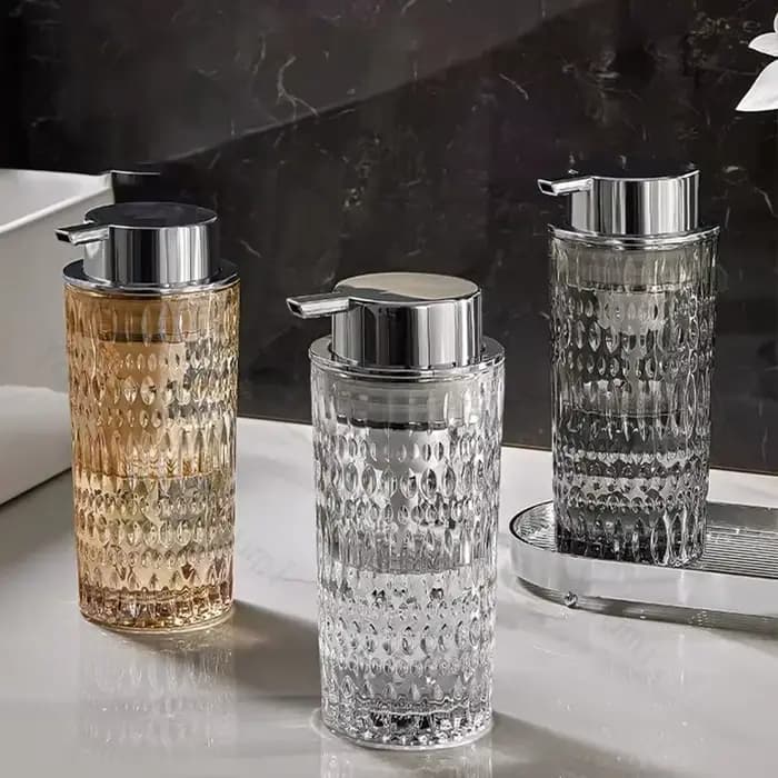 Bouteille de savon à pression en verre haut de gamme, bouteilles de mousse de shampoing, Gel douche, distributeur de shampoing, accessoires de salle de bains