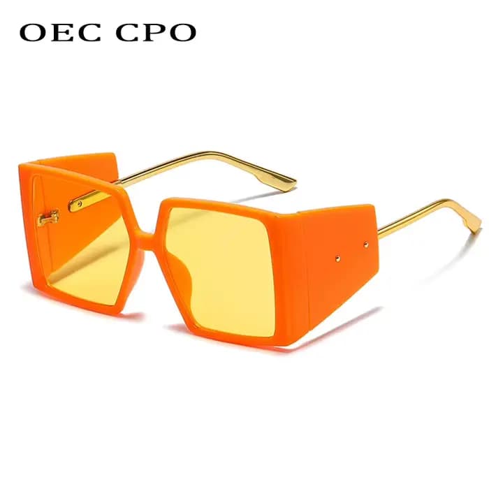 OEC CPO – lunettes De Soleil Vintage Punk carrées pour femmes
