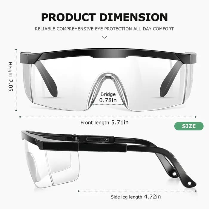 Lunettes de sécurité transparentes Anti-buée