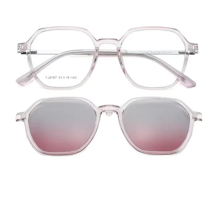 Lunettes de soleil polarisées carrées polygonales pour myopie