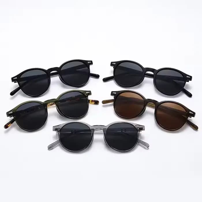 Lunettes de soleil rondes vintage pour femmes et hommes