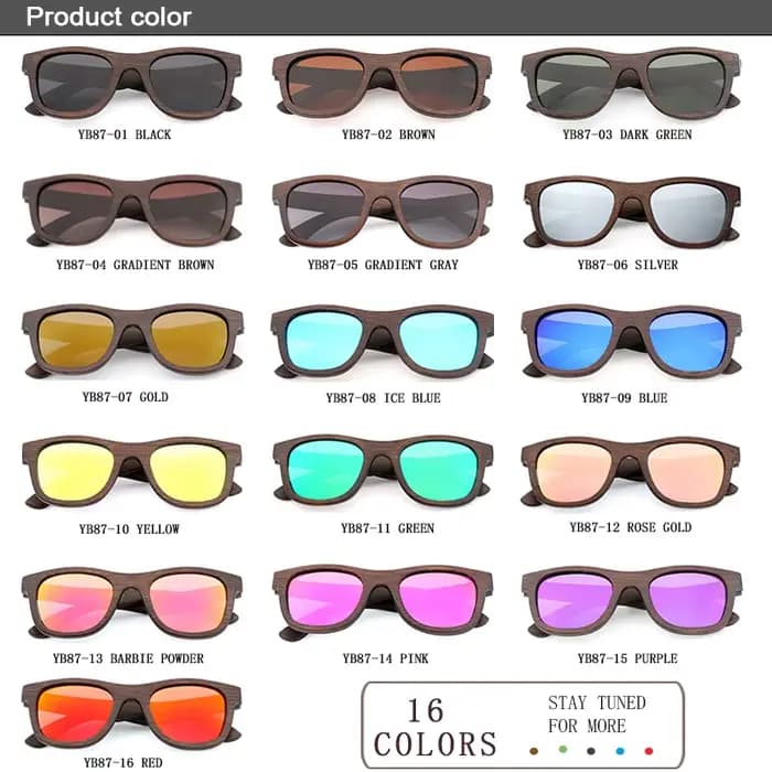 Lunettes De soleil polarisées en bois De bambou naturel pour hommes et femmes