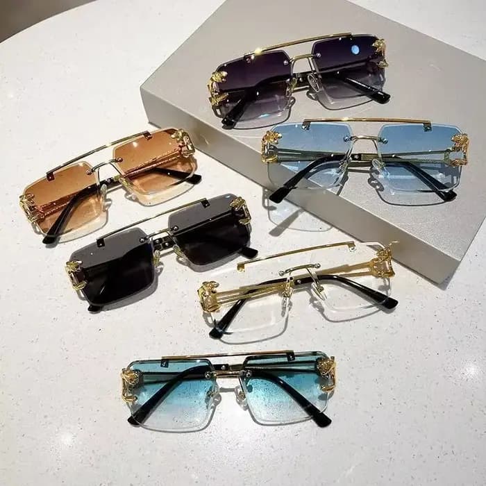 Lunettes de soleil sans monture pour homme et femme