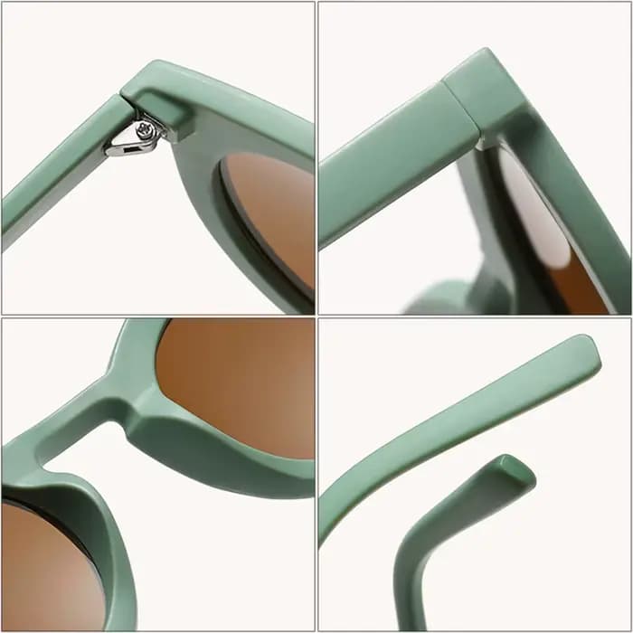 SO & EI rétro classique rond lunettes de soleil femmes mode tendance gelée couleur nuances UV400 Vintage hommes gris thé