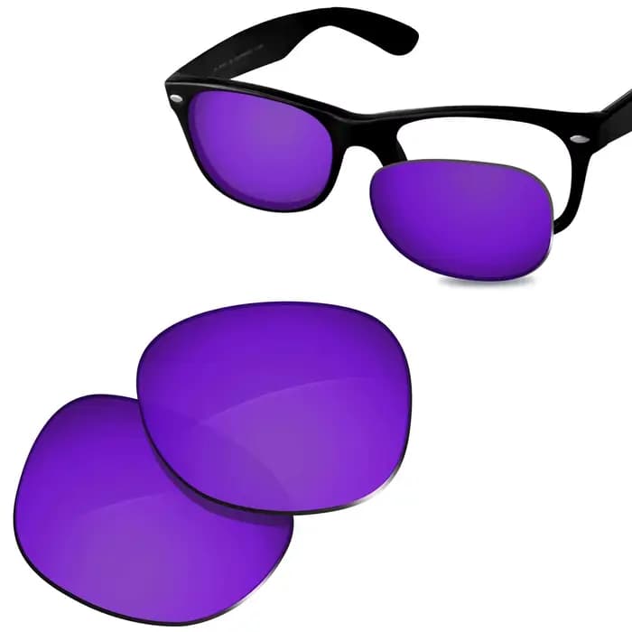 Beeyspecslab Lentilles polarisées UV400 de remplacement de protection compatible avec les lunettes de soleil RayBan Wayfarer RB2132 52 mm (ne convient pas à 55/58 mm)