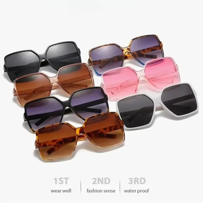 Lunettes de soleil de luxe surdimensionnées pour femmes