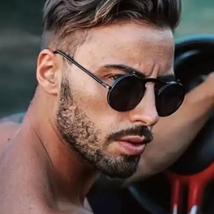Lunettes de soleil rondes Steampunk pour hommes