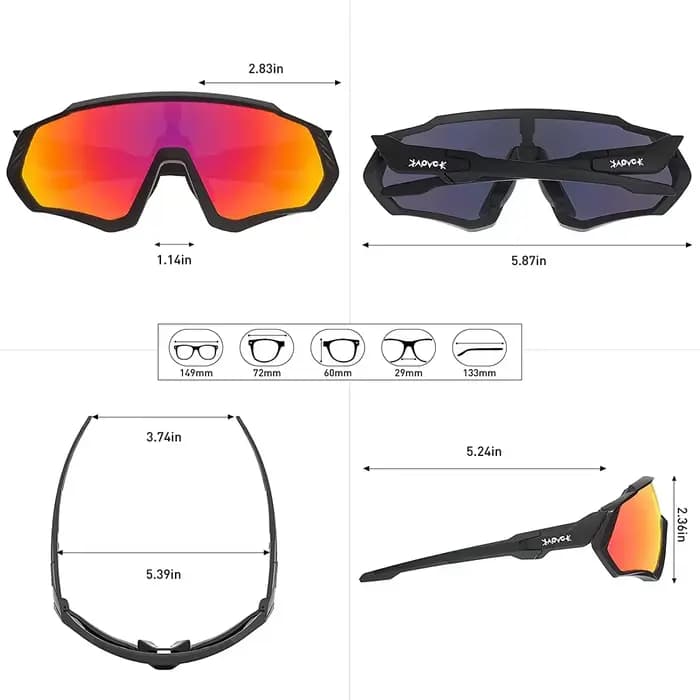 Lunettes de soleil de cyclisme polarisées pour hommes et femmes