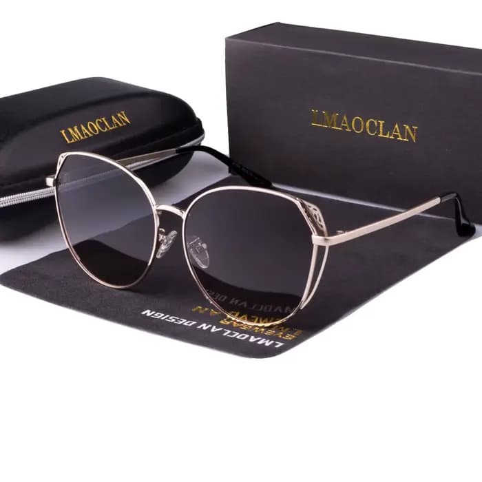 LMAOCLAN-Lunettes de soleil polarisées pour femmes, vintage, ajourées, UV400
