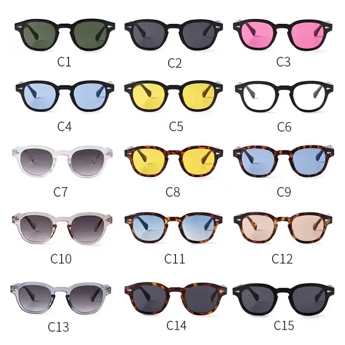 Lunettes de soleil rondes vintage effet écaille de tortue pour femmes et hommes