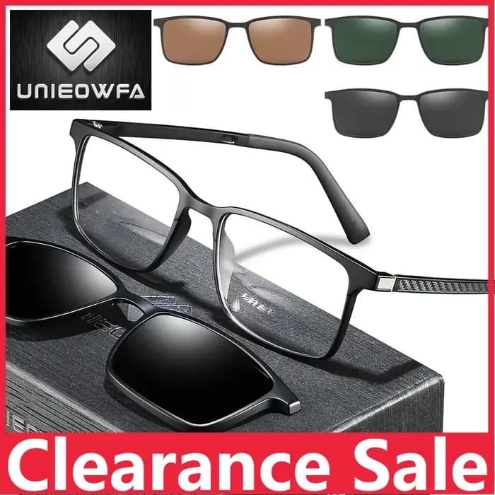 Monture de lunettes à clip magnétique myopie pour hommes